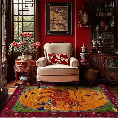 Tapete decorativo rectangular animal 2x3ft miniatura 5