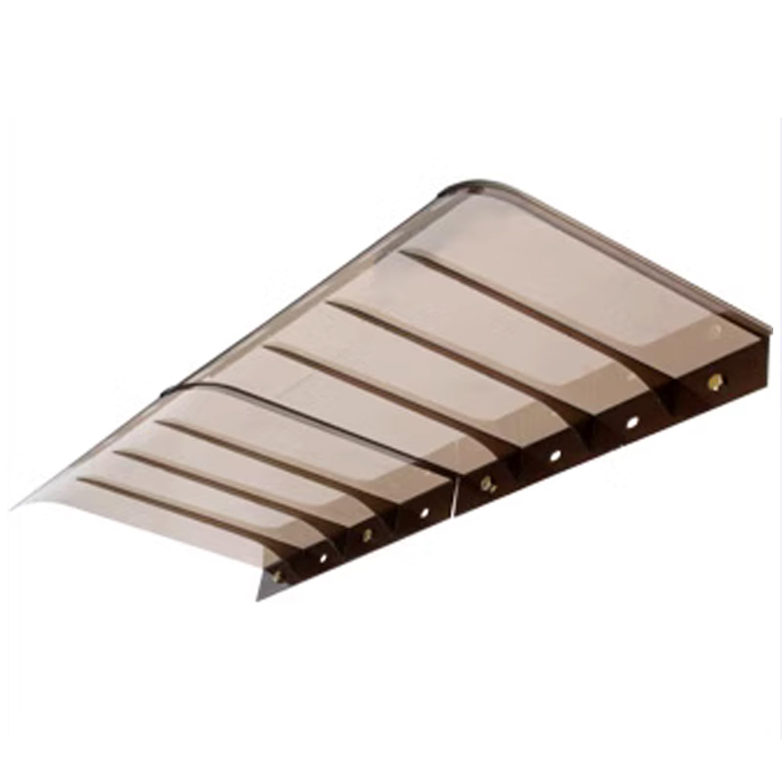 GJZQDKX Brown Door Canopy, UV-Resistant Awning, Self-Cleaning Curved Cover, Outdoor Garden Patio Shade, Weatherproof Shelter (40x200cm/16 x79)