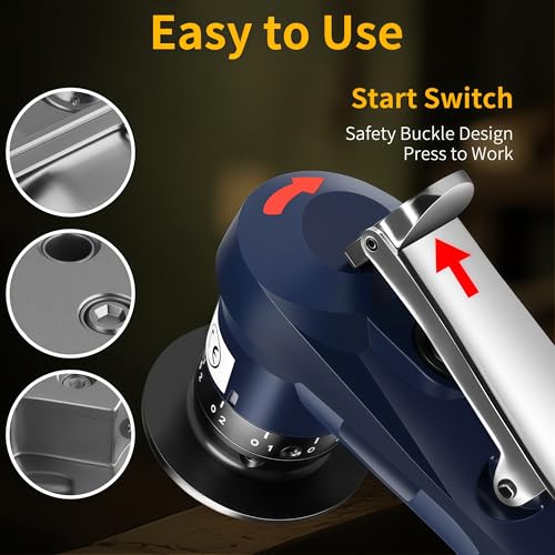 Image of Pneumatic Chamfering Tool, 30000 RPM Air Chamfer Tool with 6 Bearings & Complete Screw Kit for Deburring & Beveling, Includes 8 C & 6 R Blades, 45, 1 /4 inch Air Inlet for Metal, Wood, PVC, Acrylic