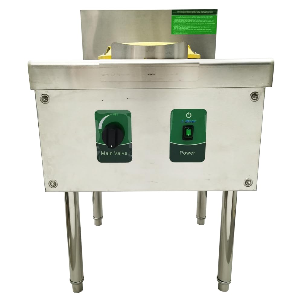 TECHTONGDA Commercial Gas Stove Chinese Wok Range Burner Stainless Steel 12.2