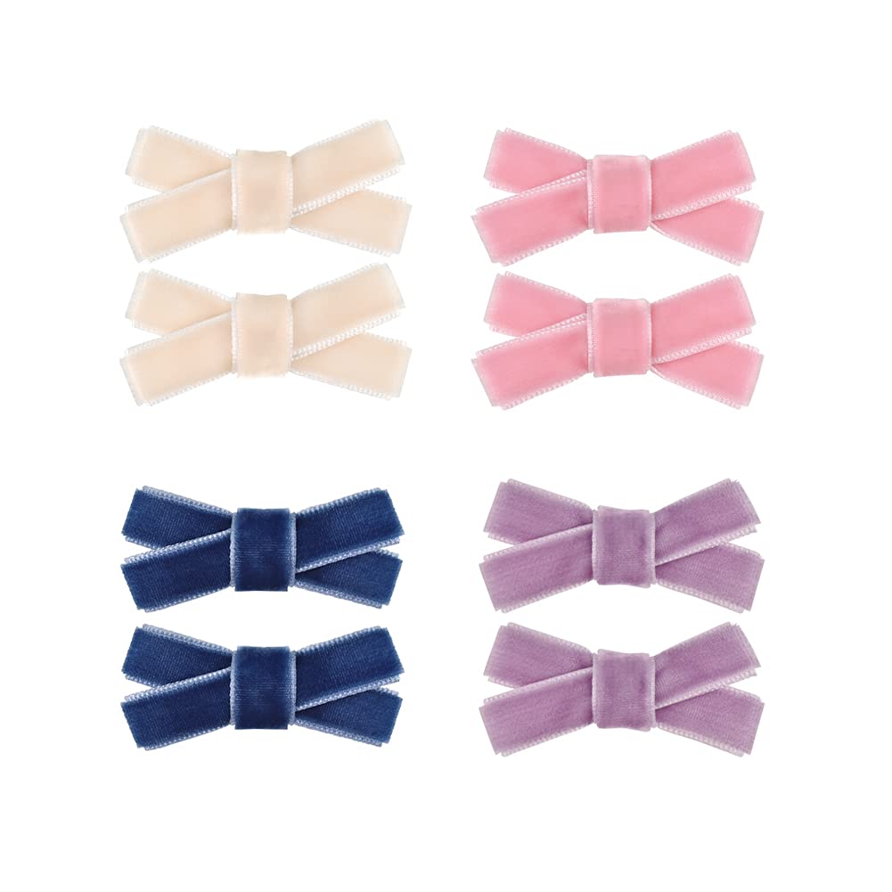 Ruyaa Velvet Baby Hair Clips Soft Fabric Barrettes Toddler Girl - Main Image