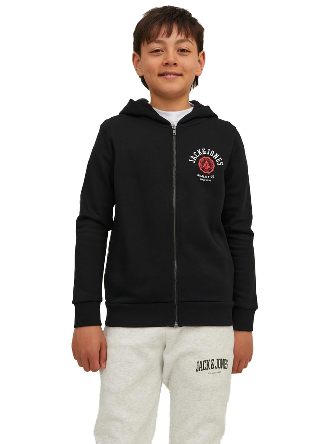 JACK & JONES boys JJELOGO SWEAT ZIP H 2 COL22/23 NOOS JNR Sweatshirt