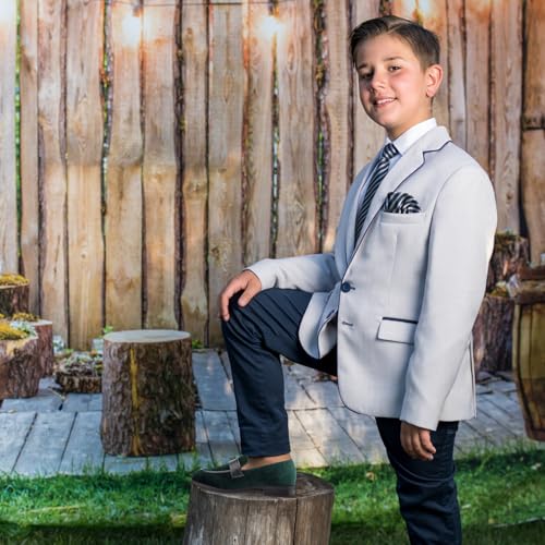 Image of JITAI Boys Dress Loafers for Weddings & School, Breathable Slip-On Leather Tuxedo Shoes, Toddler to Preteen