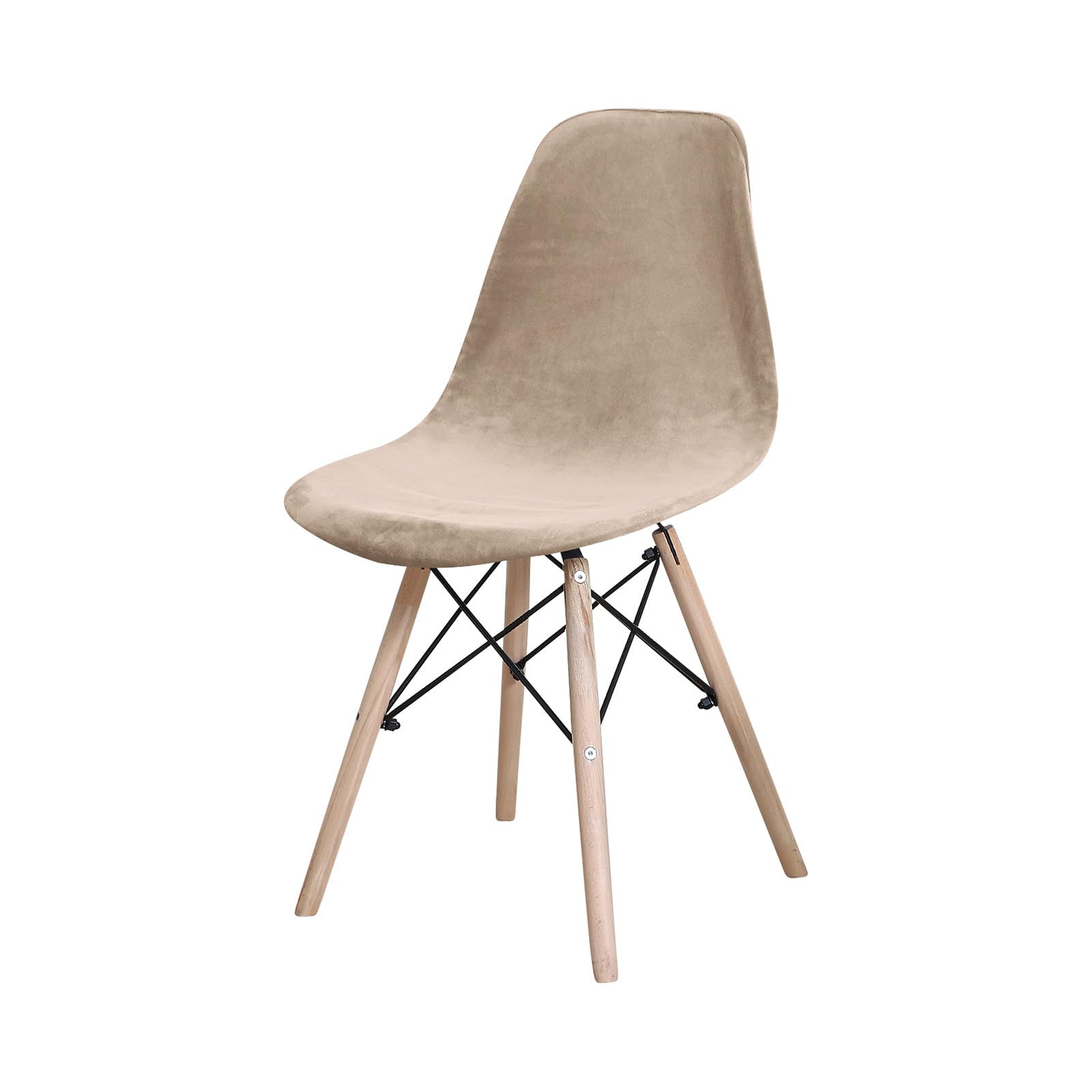Housse de chaise scandinave antidérapante et lavable en velours doux x4