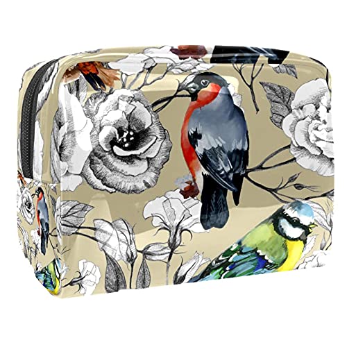 Trousse de maquillage imperméable avec fermeture éclair robuste et grand volume