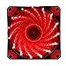 Wentylator obudowy RGB PC Wentylator obudowy komputera 15 świateł Streamer 12025 Wentylator obudowy czerwony 120X120X25mn