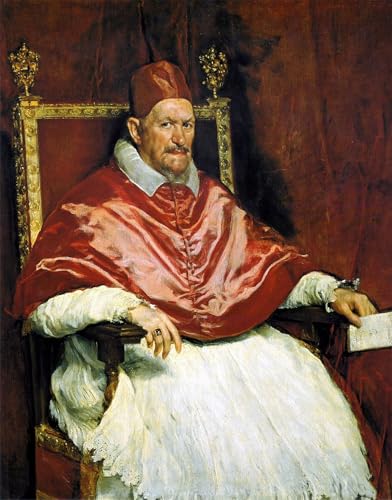 Impresión Papa Inocencio X de Diego Velázquez cuadro lienzo decorativo pared 60x90cm