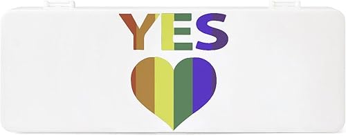 Yes Vote in Marriage Equality Gay Pride Pencil Case Pen Box Easy to Clean Portable Pencil Pouch Office Organizer