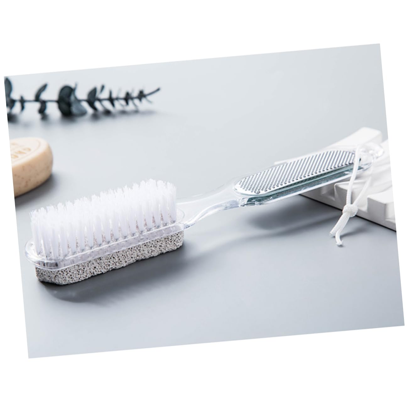 Kit Exfoliante para Eliminar Tejido Muerto Cuidado Pies Piedra Pómez Cepillo y Lima Ergonómica en Casa y Spa