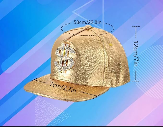 5pcs Hip Hop Costume, 80s/90s Hip Hop Fancy Accessories, Carnival Party Fake Gold Chain Bracelet, Fake Dollar Sign Necklace - Image 2