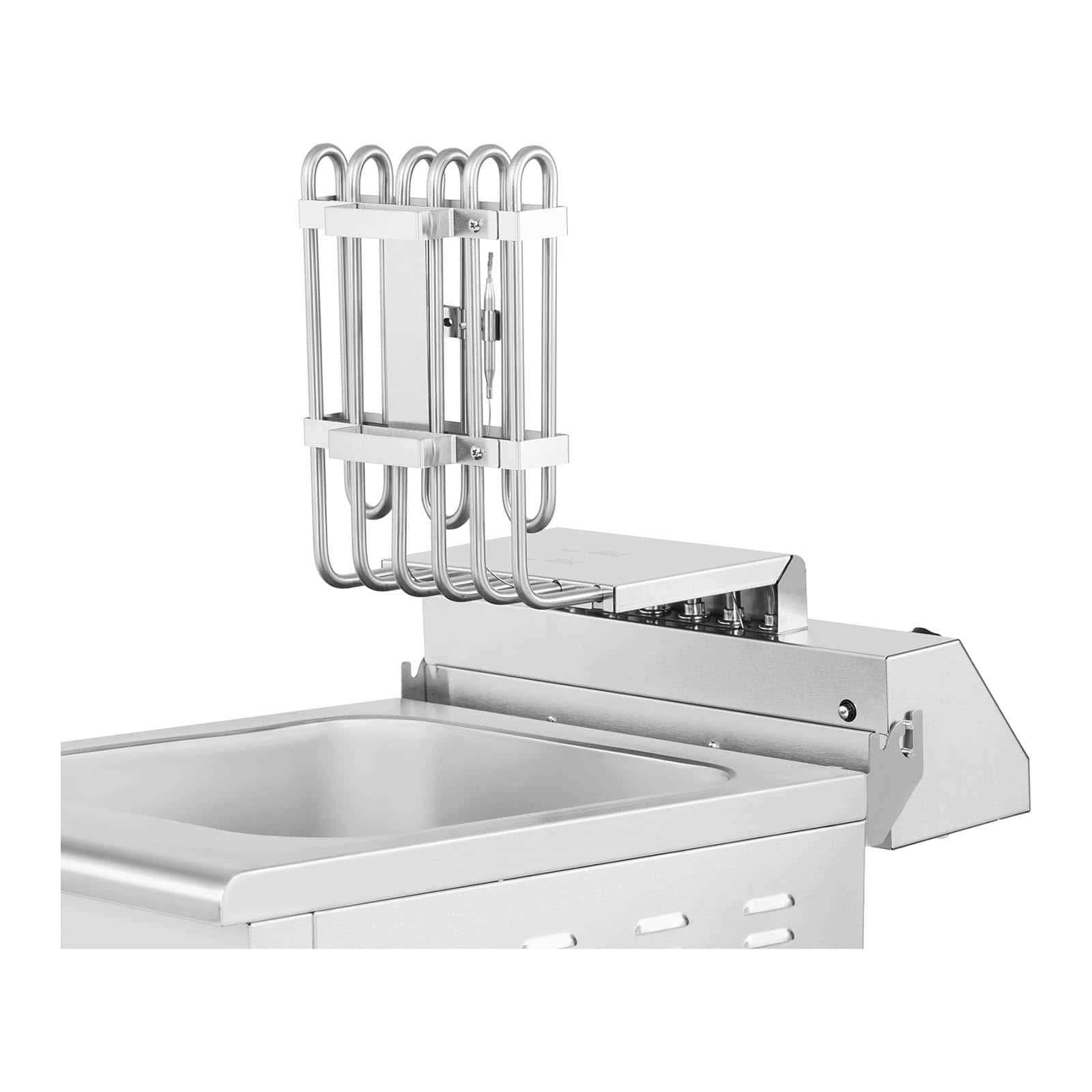 Royal Catering Freidora Eléctrica Profesional para Hostelería 400 V (Volumen: 16 L, 5000 W, Con grifo de vaciado y mueble bajo)