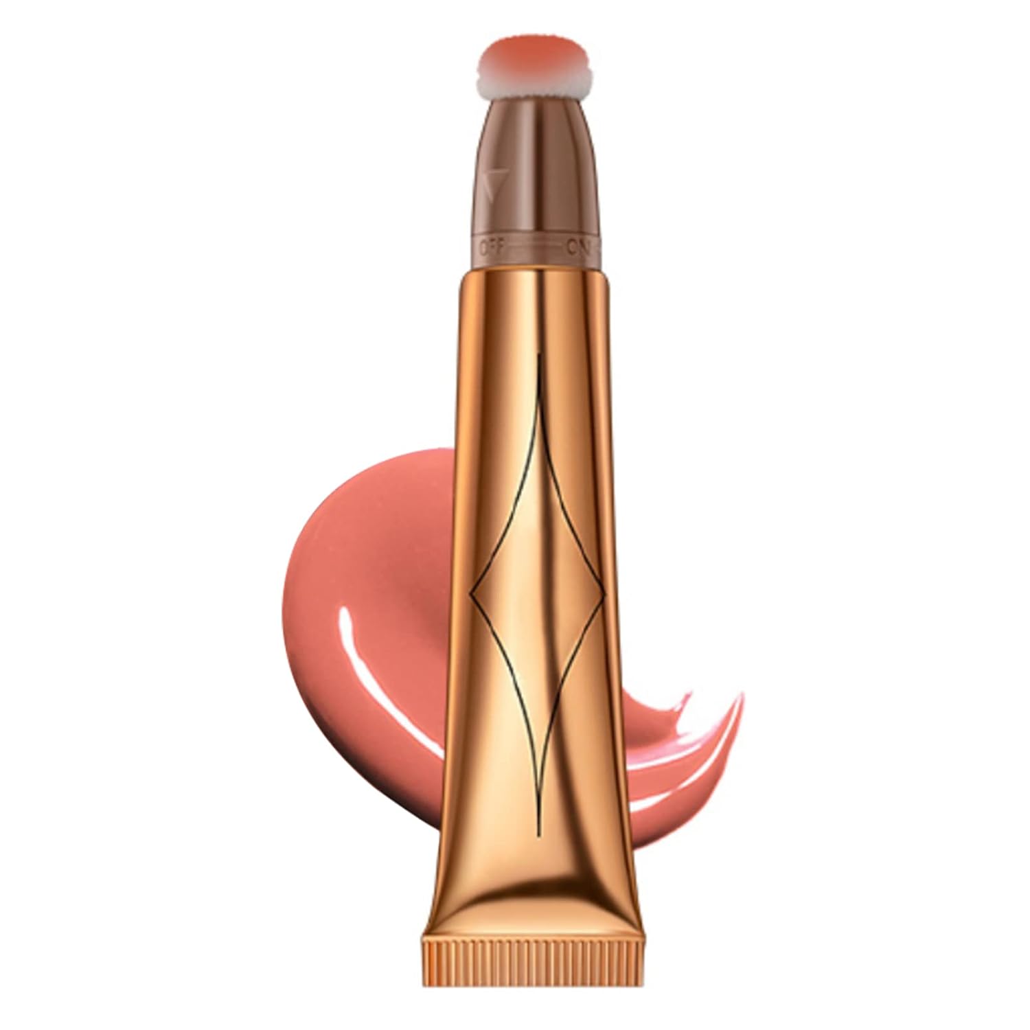 Ofanyia Varita de belleza Liquid Blusher, colorete facial líquido con aplicador de cojín suave, acabado mate cremoso suave, maquillaje ligero