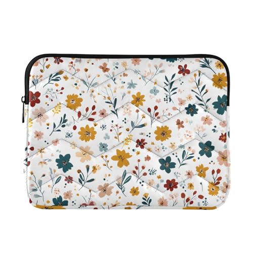 Funda acolchada floral para laptop 13-14 pulgadas miniatura 1