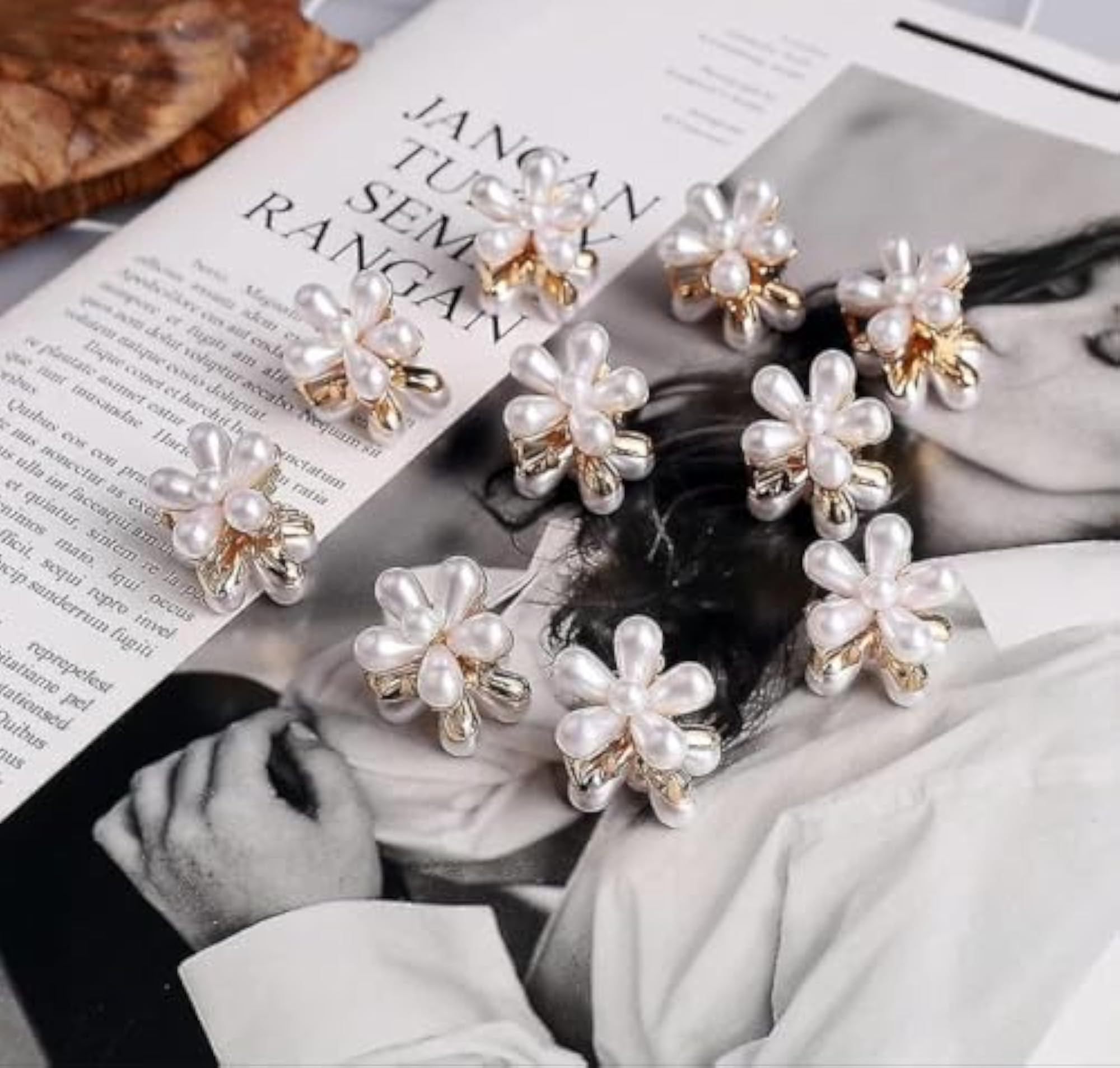 Women's Flower Hair Clip, Pack of 6