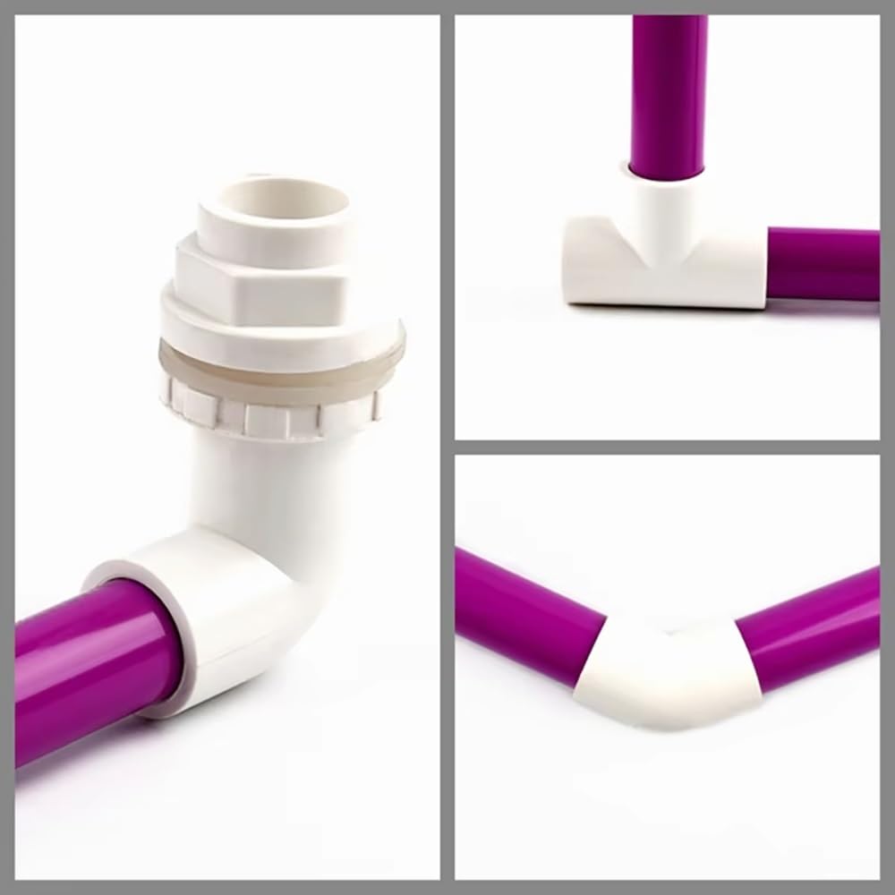 Tubo UPVC viola for irrigazione, acquario, impianto idraulico(5pcs 25cm OD 25mm)