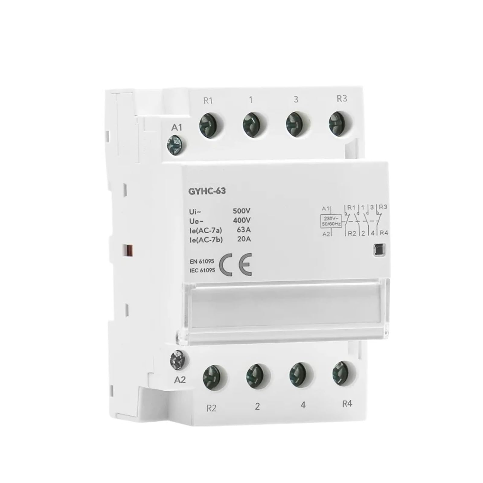 PVTLCYBI 4P 40A 63A 4NO or 2NC2NO 220V/230V 50/60HZ Contactor 4NC 3NO1NC(4P 63A 2NO2NC 220V)