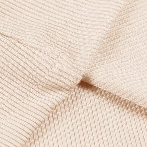 Chulianyouhuo Women's Short Sleeve Scoop Neck Ribbed Knit Fitted Casual Tops Tee Summer Slim Basic Shirts3