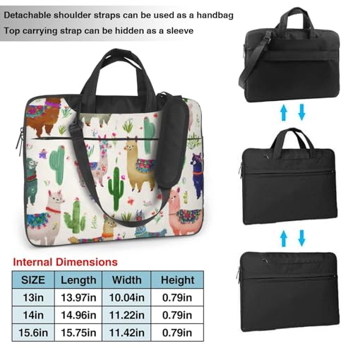 Maletín para portátil impermeable 15.6" con diseño alpaca miniatura 4