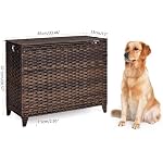Laundry Hamper with 4 Removable Liner Bags, 176L Laundry Sorter with Lid - Image 7