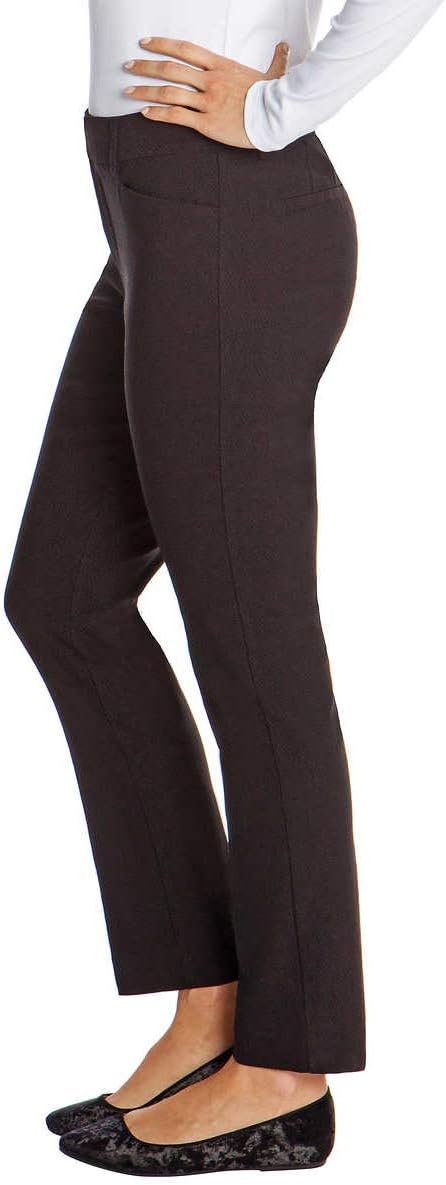 Mario Serrani Ladies' Jacquard Comfort Stretch Fabric Tummy Control Pant (Variety SZ) (Black Black, 6x30)
