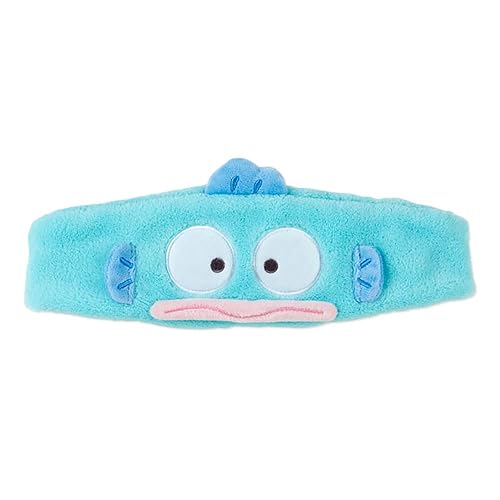 Sanrio 986224 Sanrio Hairband, Hair Turban, Headband, Green, Hangyodon, Face Wash, Makeup, One Size Fits Most, Girls, Character - Green - 1) Each item
