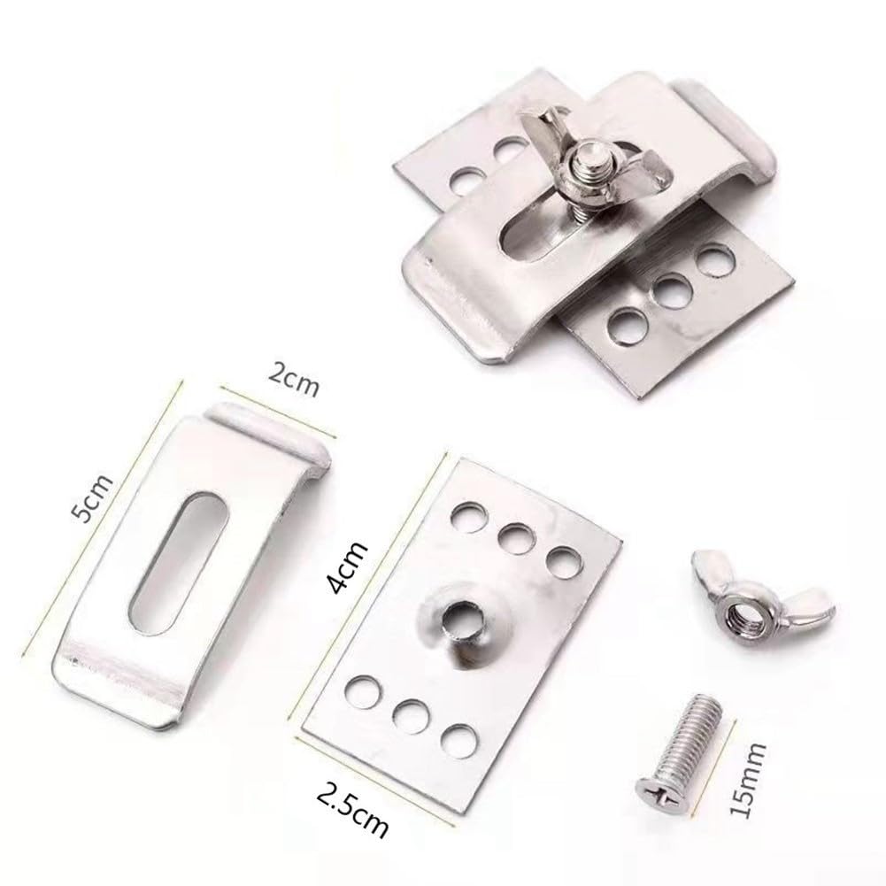 Besttoolifes Kit di 10 clip per lavello sottotop in acciaio resistente, staffe di supporto per piano di lavoro del bagno e della cucina, resistenti alla ruggine, fissaggi regolabili per lavello