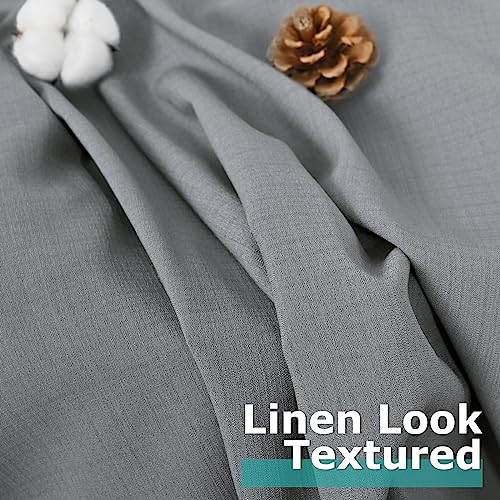 Bgment Sheer Curtains 63 Inch Length For Bedroom, Grommet Light Filtering Casual Textured Privacy Semi Sheer Curtains For Living Room, 2 Panels (Each 52 X 63 Inch, Grey) #TOP1