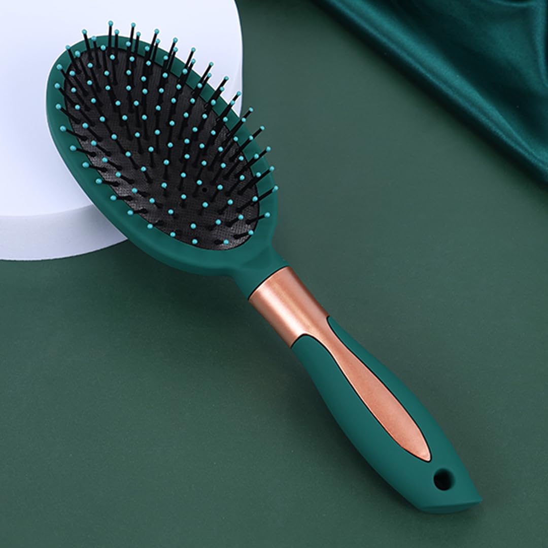 Reazana Detangling Brush Anti-Static Massage Hair Brushes Paddle Detangler Hairbrush with Cushion Base Nylon Bristle Pins Blow Drying Brush for Men