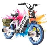 【🌟eAhora Juliet Pro II 2025 Upgrades】①Reinforced 4400W Dual Motor, Max 43MPH speed.②220Miles long range from 60V 70Ah Battery with power button.③Customized Added Damping for Adjustable Lockable Front Fork & 4-link Rear Suspension.④Smart APP Control +...