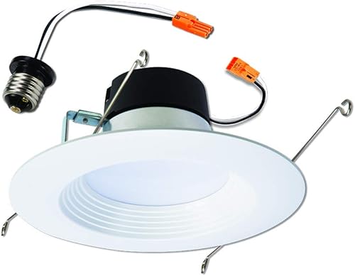 Miniatura 2 de HALO LT 56 pulgadas seleccionable 3CCT (3000-5000K) LED integrado, luz empotrable blanca, ajuste regulable, paquete de 6