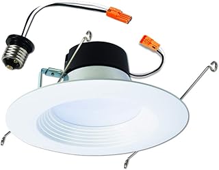 HALO LT 5-inch and 6-inch Selectable 3CCT (3000-5000K) Integrated LED, White Recessed Light, Dimmable Retrofit Trim