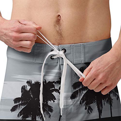 Image of FOCO Men's Team Logo Floral Hawaiian Swim Suit Trunks