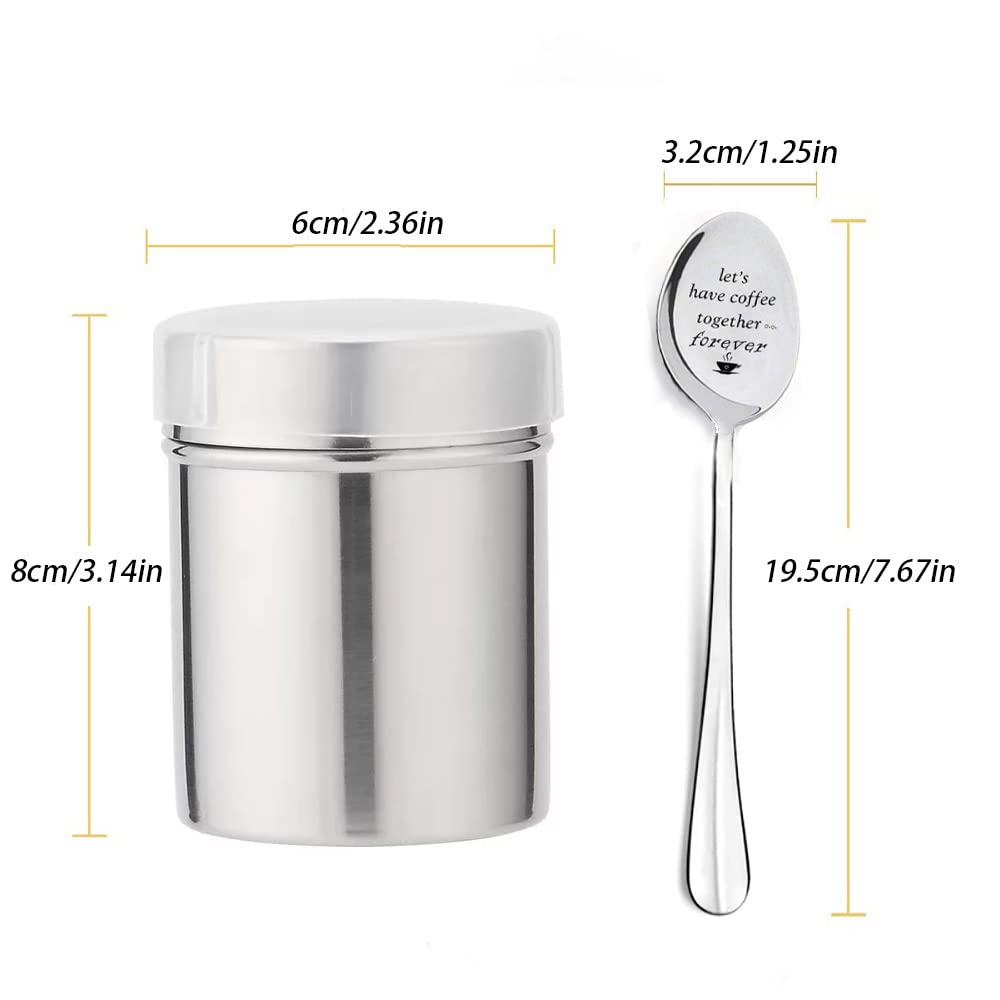 Lot De 20 Saupoudreurs De Cacao Pour Cappuccino, Poudre En Acier Inoxydable, Pochoirs En Forme D'impression, 16 Pochoirs à Café Avec Punaise, Cuillère Mélangeuse, Saupoudreuse à Chocolat