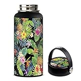 Skin Decal Vinyl Wrap for Hydro Flask 32oz Wide Mouth stickers skins cover/tropical flowers pineapple hibiscus hawaii