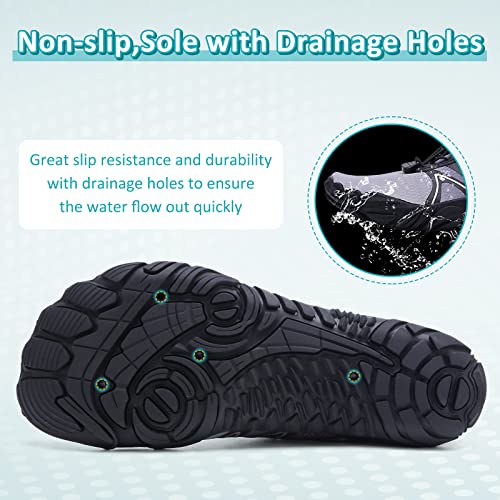 Image of ziitop Water Shoes for Men Women Beach Barefoot Swim Rock Climbing Pool Shoes Socks, Anti-Slip Breathable Quick Dry Lightweight Slip-on, Outdoor Sport Hiking Walking Boating Fishing Diving Surfing