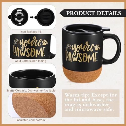 Sayglossy 4 Pcs Vet Tech Week Gift Notebook Coffee Mug Scented Candle Pen(Vet Tech,Black) - Image 3