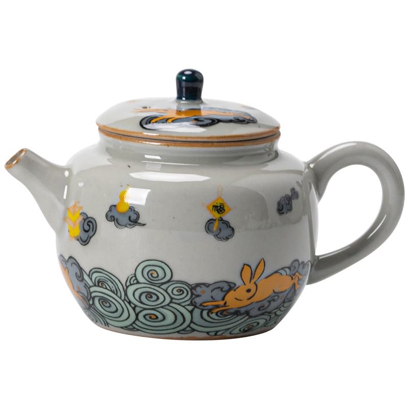 家元秘藏、茶未釉双龍耳四梭瓶。高约32厘米。 Hammered Whole Silver Teapot【宽山堂真锅一块打急须