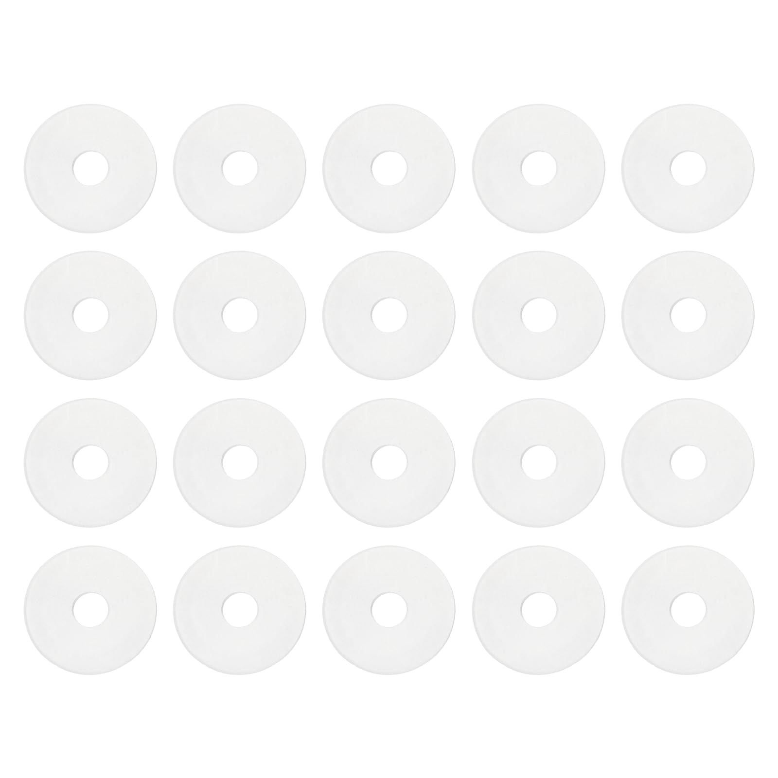 PATIKIL M5 Silicone Flat Washer, 20 Pcs 5mm ID 25mm OD 2mm Thick Plain Washer Grommets O-Ring Sealing Gasket Spacer for Faucet Pipe Water Hose Shower Door Handles, White โ image 1