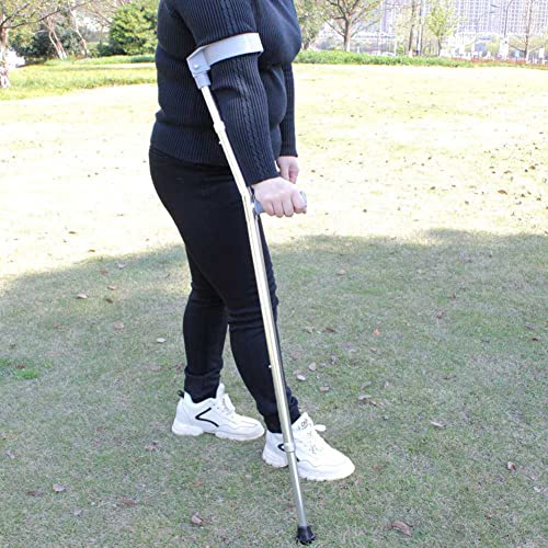 Avambraccio (x2 unità), stampella da braccio leggera e regolabile in alluminio, ergonomica con punte antiscivolo, per camminare