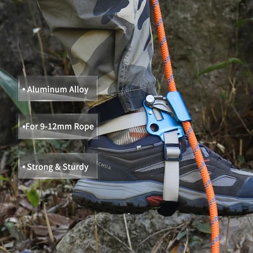 Dispositivo de escalada NewDoar Foot Ascender Riser Rock Climbing Mountaineering Equipment, Right bl