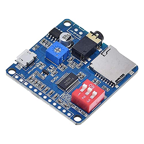 Jisapmzu DY-SV5W Sprachwiedergabemodul für MP3 MusikAbspieler SprachwiedergabeverstäRker 5 W SD/TF Karte Integrierter UART I/O Trigger