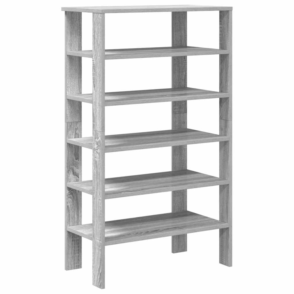 Scarpiera grigio Sonoma, 61 x 32 x 105 cm, in legno