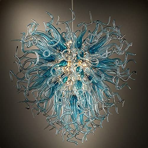Crystal stone Lampe de Chandelier de Plafond, Éclairage de Lustre de Luxe LED Chambre Suspendue à la Maison d'intérieur Lustres de Verre soufflé à la Main pour Salon Lustre d'éclairage