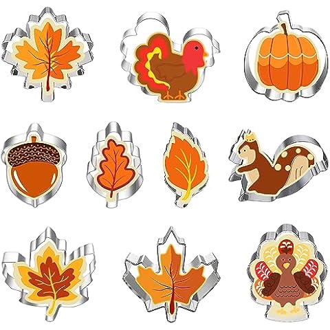 KEYIDO 10-Piece Autumn Cookie Cutter Set Cover