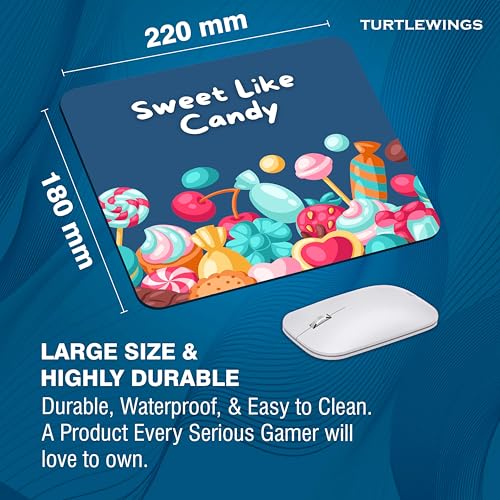 Image of TURTLEWINGS | Mousepad | Inspirational Quote Mousepad - 22x18 cm, 3mm Thick | Abstract Design Non-Slip Rubber Base | Office, Study & Gaming Use | Premium Smooth Surface 222 (11)