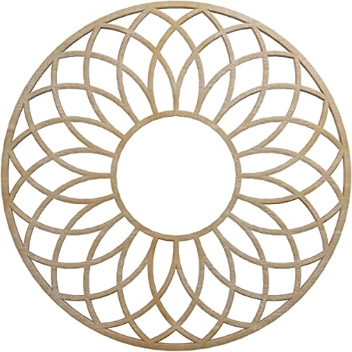 Image of Ekena Millwork 20 inchOD x 6 7 /8 inchID x 3 /8 inchT Cannes Wood Fretwork Pierced Ceiling Medallion, Birch