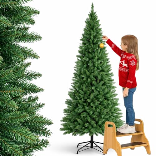 BAKAJI Albero di Natale Slim Molto Folto Ecologico e...