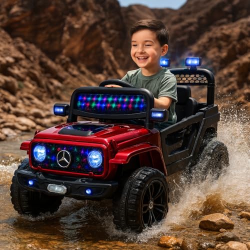 Image of Kawaii Kids Battery Operated Car for Kids, Electric Ride-On SUV with Parent Remote Control, USB, Bluetooth, LED Windshield Lights, Rechargeable Battery, Kids Ride-On Car for Boys & Girls Age 1-5 Years