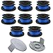 AC14RL3A String Trimmer Replacement Spool Line 0.065 Inch for Ryobi Trimmer Line 18V 24V 40V Cordless Trimmer Weed Wacker Weedeater Autofeed(8 Spools + 2 Caps)