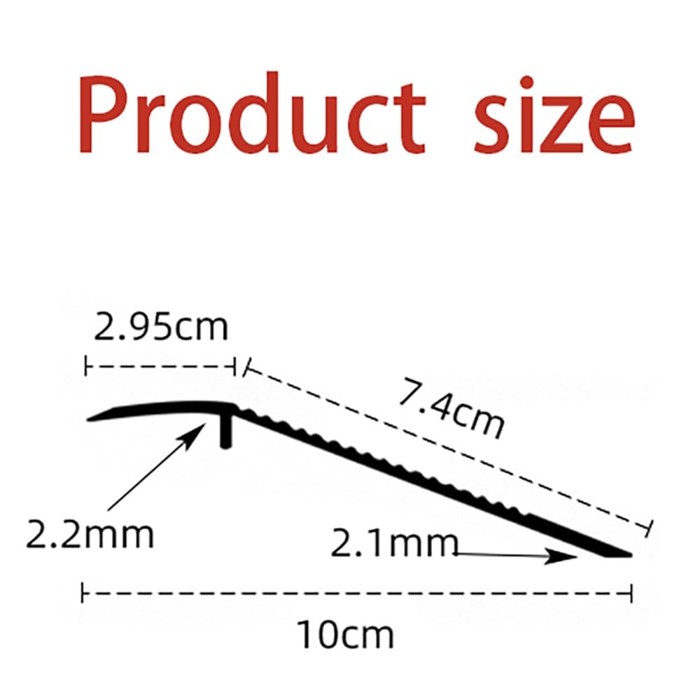 Aluminiowa listwa tratowa 25 mm-55 mm do wysokości podłogi Censat drzwi i tacka na płytki, 5 szt. czarny próg kątowy do gładkiej stolarki podłogowej